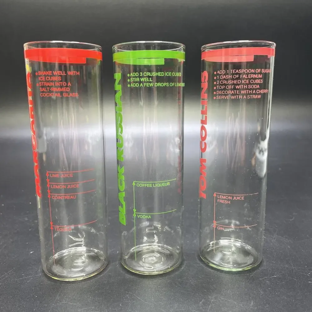 1970s Le Mixes Test Tube Shooter Station 6 Mixers w/Metal Base Holder Barware FR